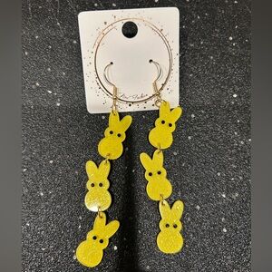 Yellow peep 🐥 shimmer dangles